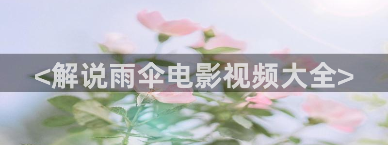 樱花视频大全高清：<解说雨伞电影视频大全>